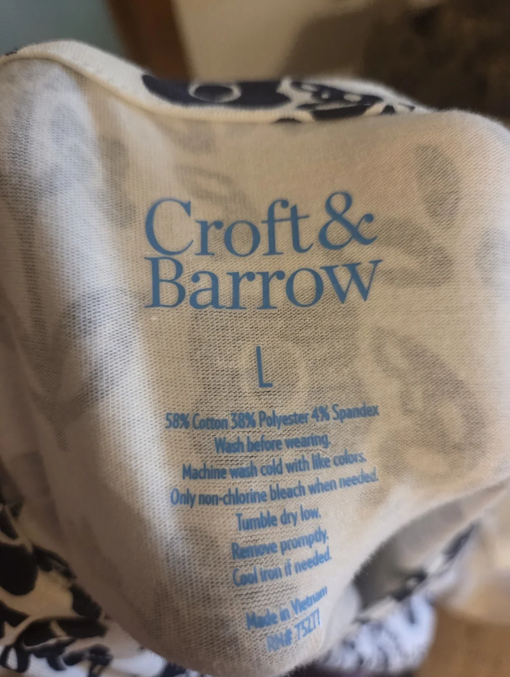 Croft & Barrow Navy White Floral Midi/maxi Dress Cottagecore Size Large